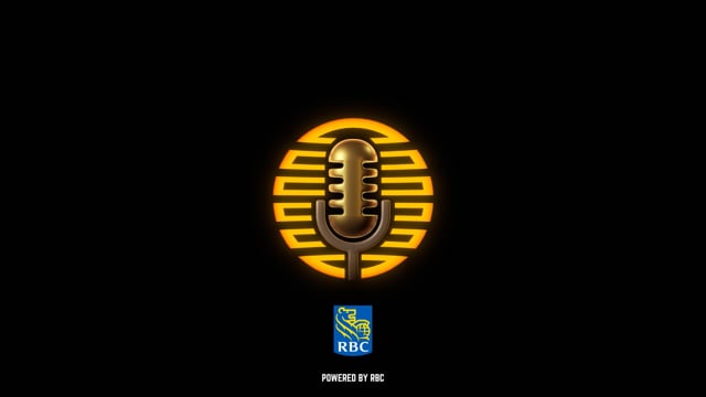 Microphone icon with glowing orange background, representing media and podcasting elements from Q Filmz Media.