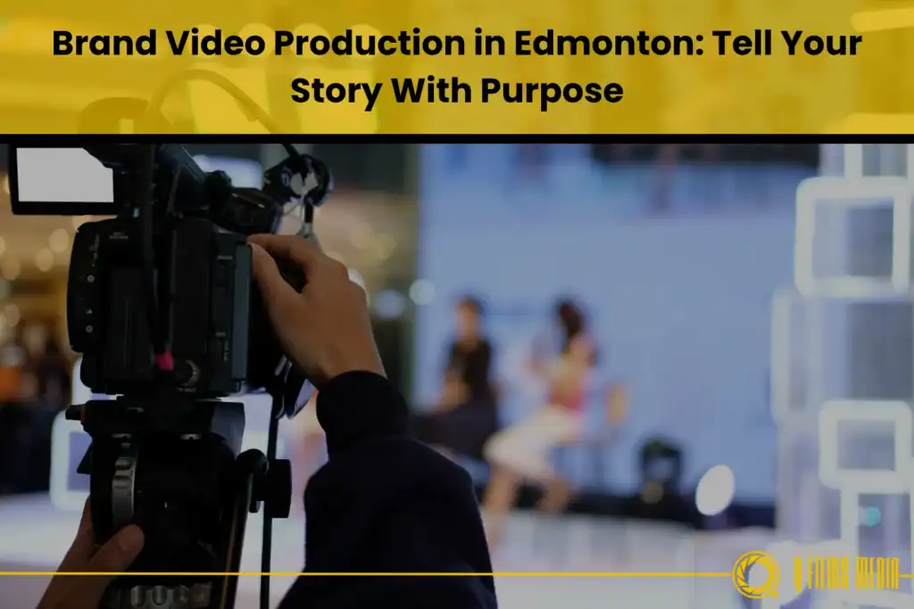 Professional videography equipment capturing a brand video shoot in Edmonton for effective storytelling and brand marketing.