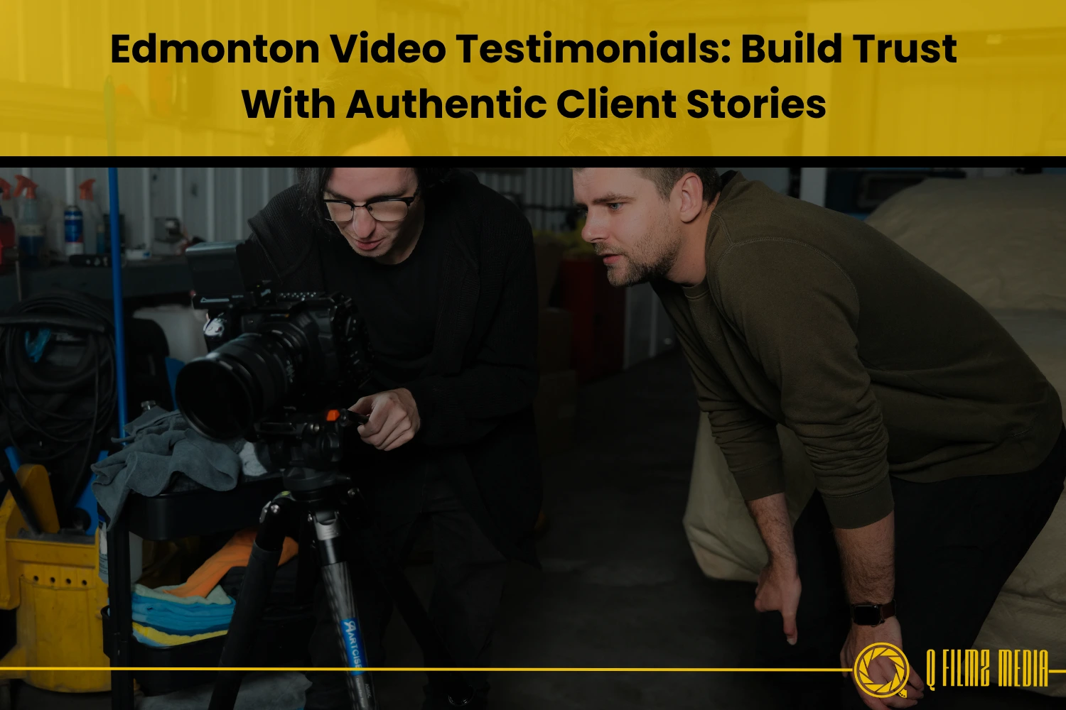 Canon EOS camera setup for professional film production, focusing on camera operator and director working on set, in a film studio environment with lighting and equipment.