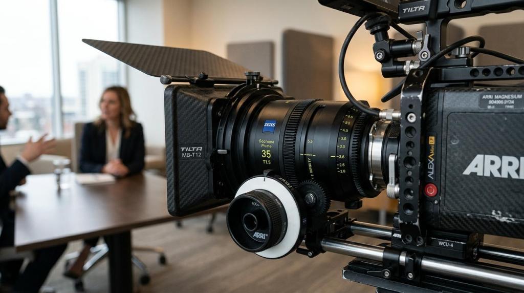 High-quality professional video camera used for corporate marketing and brand storytelling in Edmonton.